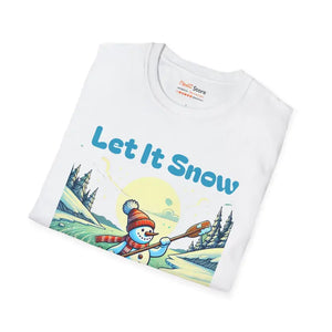 T-shirt - Unisex Softstyle Snowman Tee - Winter Cozy Style - Dipaliz