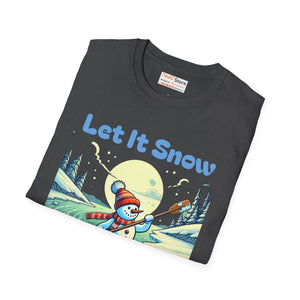 T-shirt - Unisex Softstyle Snowman Tee - Winter Cozy Style - Dipaliz