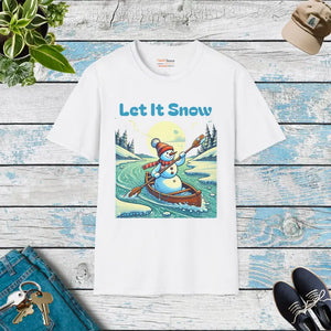 T-shirt - Unisex Softstyle Snowman Tee - Winter Cozy Style - Dipaliz White / s
