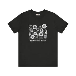 Soul Bloom Short Sleeve Tee - Tapered Shoulders - Dipaliz - Black Heather / s - T-shirts