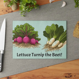 Glass Cutting Board - Vibrant Beet Design Textured Surface - Dipaliz - Boards