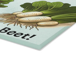 Glass Cutting Board - Vibrant Beet Design Textured Surface - Dipaliz - Boards