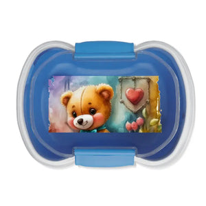 Teddy Bear Two Tier Bento Box - Cute Meal Prep Set - Dipaliz - one Size / Blue - Lunch Sets
