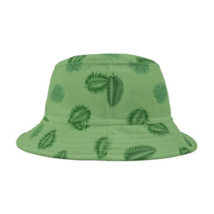Polyester Bucket Hat - Palm Leaves Print Tropical Style - Dipaliz - Hats