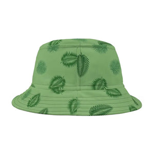 Polyester Bucket Hat - Palm Leaves Print Tropical Style - Dipaliz - Hats