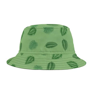 Polyester Bucket Hat - Palm Leaves Print Tropical Style - Dipaliz - Hats