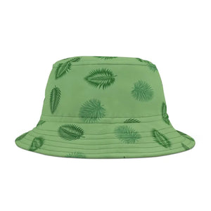Polyester Bucket Hat - Palm Leaves Print Tropical Style - Dipaliz - Hats