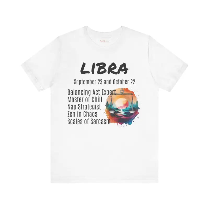 Libra Zodiac Jersey Short Sleeve Tee: your Cosmic Favorite - T-shirt