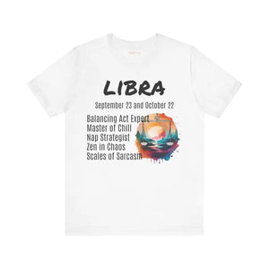 Libra Jersey Short Sleeve Tee - Zodiac Style - Dipaliz - T-shirts