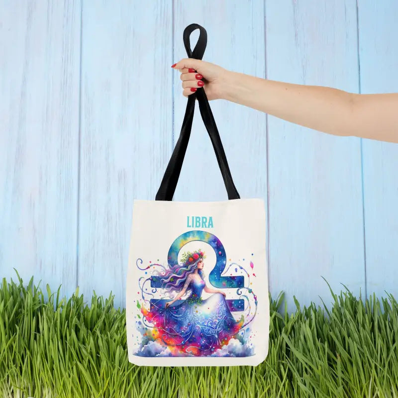 Stylish Libra Zodiac Aop Tote Bag in Three Versatile Sizes - 13’’ × / Black Bags