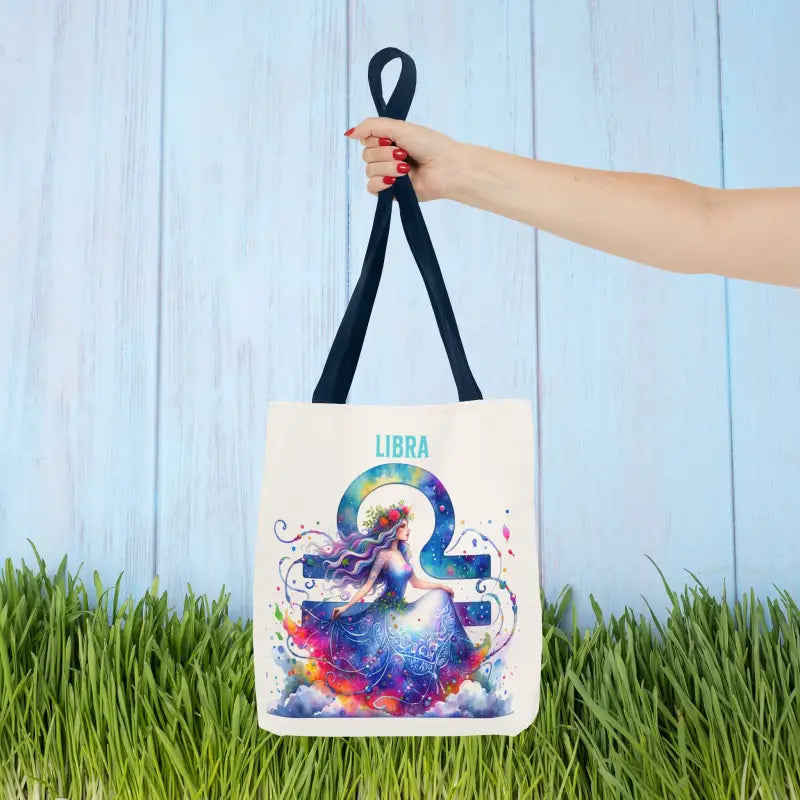 Stylish Libra Zodiac Aop Tote Bag in Three Versatile Sizes - 13’’ × / Navy Bags