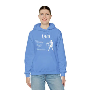 Libra Zodiac Hooded Sweatshirt - Plush Cosmic Comfort - Dipaliz - Carolina Blue / s - Hoodies