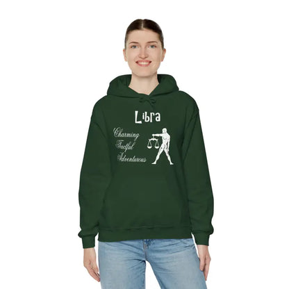 Libra Zodiac Hooded Sweatshirt - Embrace your Unique Style! - Forest Green / s Hoodie