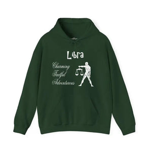 Libra Zodiac Hooded Sweatshirt - Plush Cosmic Comfort - Dipaliz - Hoodies