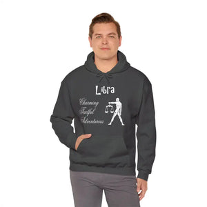 Libra Zodiac Hooded Sweatshirt - Plush Cosmic Comfort - Dipaliz - Hoodies