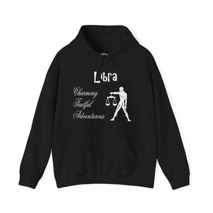 Libra Zodiac Hooded Sweatshirt - Plush Cosmic Comfort - Dipaliz - Hoodies