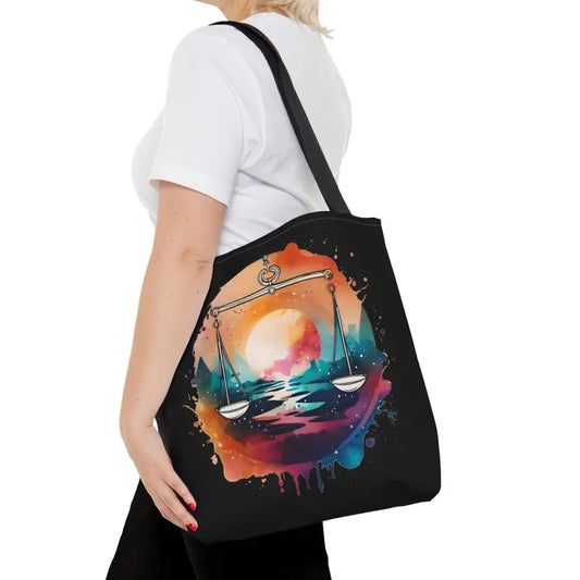 Stylish Libra Zodiac Sign Tote Bag for Everyday Flair - Medium Bags