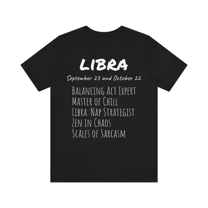 Unisex Libra Zodiac Jersey: Flaunt your Style in Starry Sleeves! - T-shirt