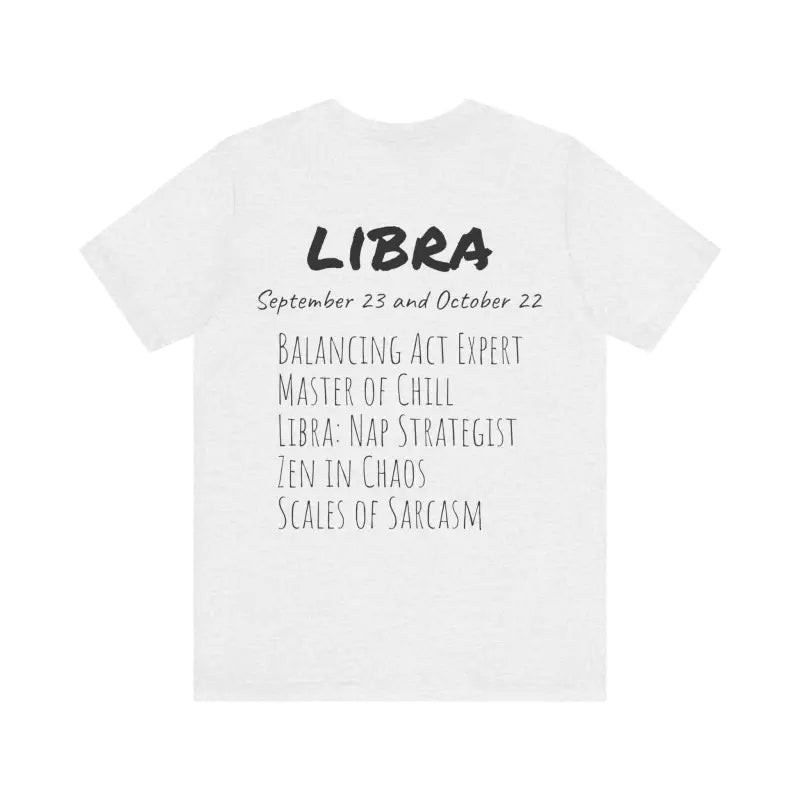 Unisex Libra Zodiac Jersey: Flaunt your Style in Starry Sleeves! - T-shirt