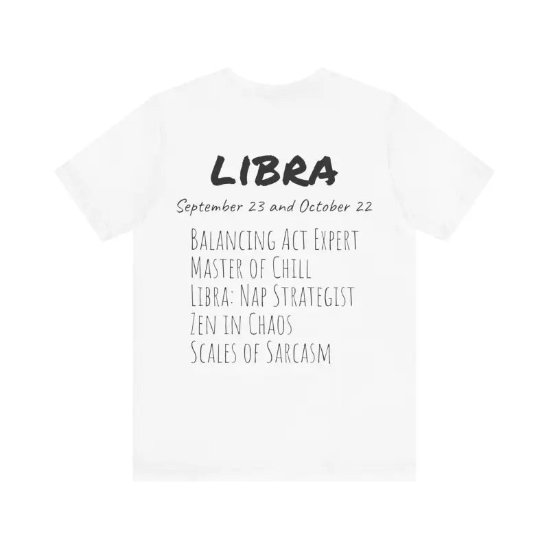 Unisex Libra Zodiac Jersey: Flaunt your Style in Starry Sleeves! - T-shirt