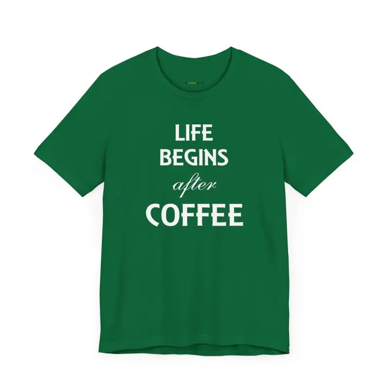 Life Begins After Coffee Unisex Short Sleeve Tee - T-shirt