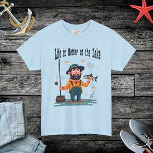 Lake Life Heavy Cotton Tee - Breezy Lakeside Vibes - Dipaliz - T-shirts