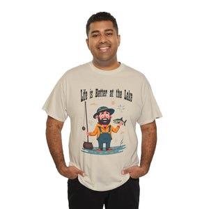 Lake Life Heavy Cotton Tee - Breezy Lakeside Vibes - Dipaliz - T-shirts