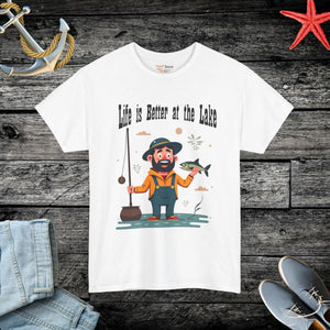 Lake Life Heavy Cotton Tee - Breezy Lakeside Vibes - Dipaliz - T-shirts