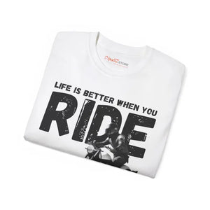 Unisex Ultra Cotton Tee - Motorcycle Freedom Rider Style - Dipaliz - T-shirts