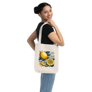 Organic Canvas Tote Bag - Lemons Sustainable Fashion - Dipaliz - Bags