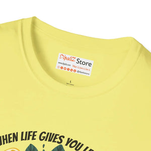 Zesty Unisex Softstyle T-shirt - Sliced Lemon Design - Dipaliz - T-shirts