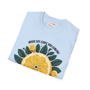 Zesty Unisex Softstyle T-shirt - Sliced Lemon Design - Dipaliz - T-shirts