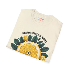 Zesty Unisex Softstyle T-shirt - Sliced Lemon Design - Dipaliz - T-shirts