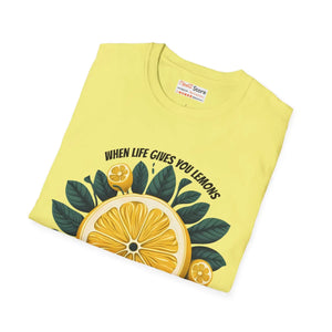 Zesty Unisex Softstyle T-shirt - Sliced Lemon Design - Dipaliz - T-shirts