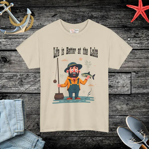 Lake Life Heavy Cotton Tee - Breezy Unisex Comfort - Dipaliz - Sand / s - T-shirts