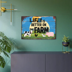 Vintage Metal Art Sign - Rustic Farmhouse Vibes Decor - Dipaliz - 30″ x 20″ (horizontal) / 0.12’’ - Novelty Signs