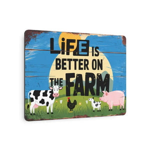 Vintage Metal Art Sign - Rustic Farmhouse Vibes Decor - Dipaliz - Novelty Signs