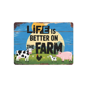 Vintage Metal Art Sign - Rustic Farmhouse Vibes Decor - Dipaliz - 7’’ x 5’’ (horizontal) / 0.12’’ - Novelty Signs