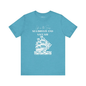 Soft Cotton Sailboat Life Tee - Sea Breeze Design - Dipaliz - T-shirts
