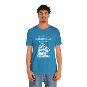 Soft Cotton Sailboat Life Tee - Sea Breeze Design - Dipaliz - T-shirts