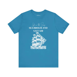Soft Cotton Sailboat Life Tee - Sea Breeze Design - Dipaliz - T-shirts