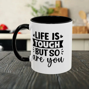 Tough Life Mug - Accent Coffee with C-shaped Handle - Dipaliz - 11oz / Black - Mugs