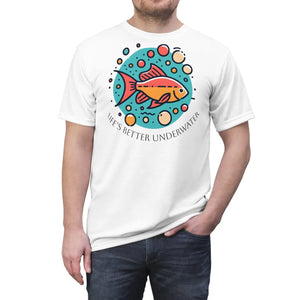 Vibrant Underwater Unisex Tee Ocean Vibes Casual - Dipaliz - T-shirts