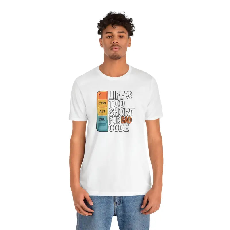 Embrace Comfort with the Life’s Short Bad Code Tee - White / s T-shirt