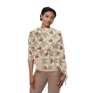 Light Floral Scarf – Delicate Vintage Tulip Pattern Lightweight Spring Accessory - Scarves & Shawls