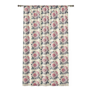 Pink Roses Curtains – Elegant Home Decor - Dipaliz