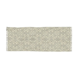 Light Scarf, Neutral Floral Pattern Lightweight - Scarves & Shawls