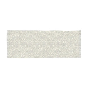 Light Scarf, Neutral Floral Pattern Lightweight - Scarves & Shawls