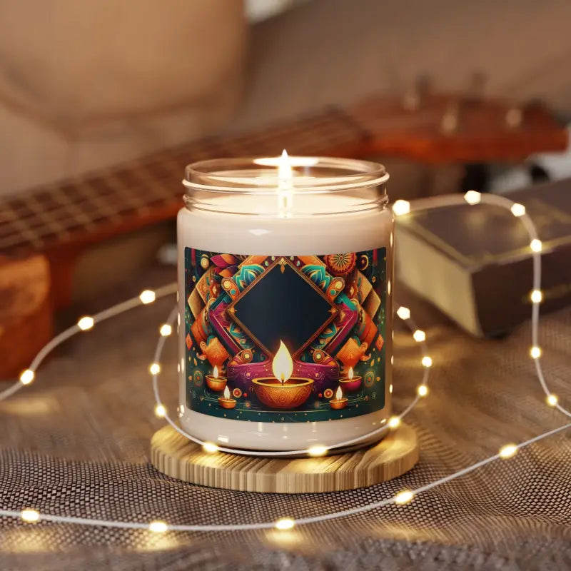 Illuminate Bliss with Scented Soy Diwali Diya Candles - Clean Cotton / 9oz Home Decor