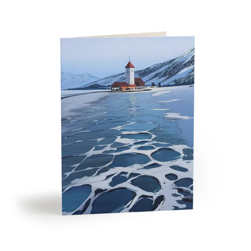 Lighthouse Greeting Cards & Envelopes: Shine Festive Cheers - 16 Pcs / Matte / 4.25” x 5.5” Paper Products